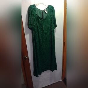 H&M green and black maxi dress